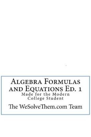 Cover of Algebra Formulas and Equations