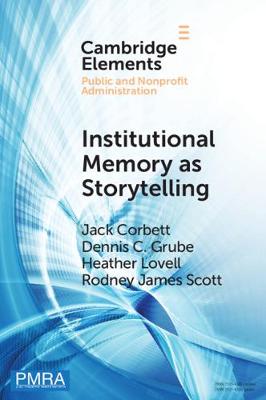 Book cover for Institutional Memory as Storytelling