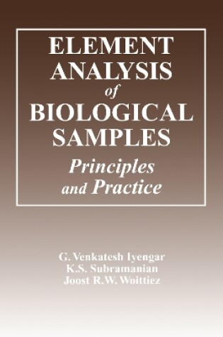 Cover of ELEMENT ANALYSIS of BIOLOGICAL SAMPLES