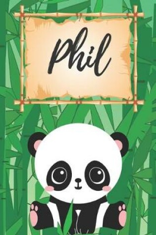 Cover of personalisiertes Notizbuch Panda / Malbuch / Kritzelbuch / Tagebuch / Journal / Notizheft / DIN A5 / Geschenke Phil