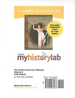 Book cover for MyLab History with Pearson eText -- Standalone Access Card -- for the African American Odyssey Volume 2