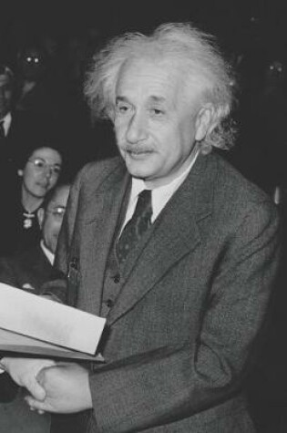 Cover of Albert Einstein Giving Handshake Blank Lined Notebook