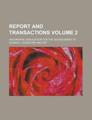 Book cover for Report and Transactions Volume 2