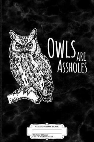 Cover of Owls Are Assholes Composition Notebook