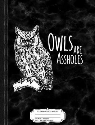 Book cover for Owls Are Assholes Composition Notebook