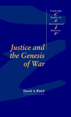 Book cover for Justice and the Genesis of War