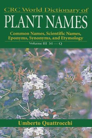 Cover of CRC World Dictionary of Plant Nmaes