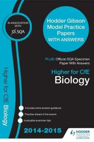Cover of SQA Specimen Paper 2014 Higher for CFE Biology & Hodder Gibson Model Papers