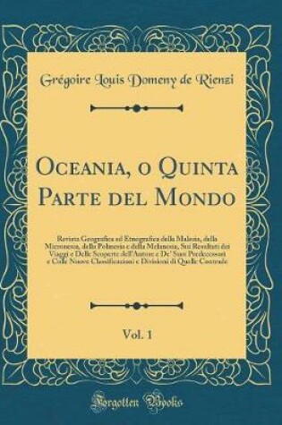 Cover of Oceania, O Quinta Parte del Mondo, Vol. 1