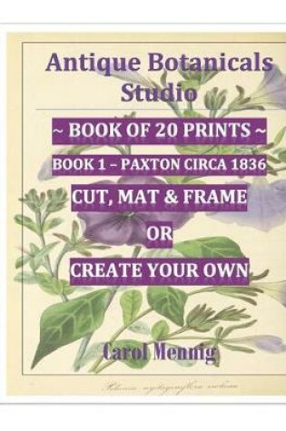 Cover of Antique Botanicals Studio Book of 20 Prints Book II - Paxton Circa 1836 Cut, Mat & Frame or Create Your Own