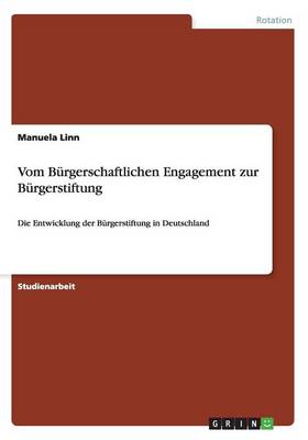 Book cover for Vom Burgerschaftlichen Engagement zur Burgerstiftung