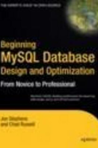 Cover of Beginning MySQL Database Design and Optimization