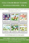 Book cover for Fun Worksheets for Kids (Full color brain teasing puzzles for kids - Vol 2)