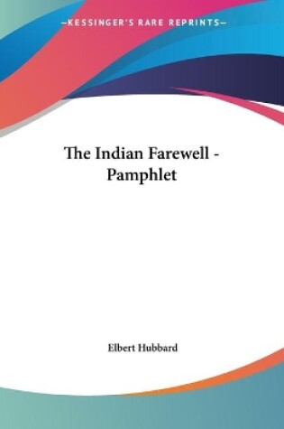 Cover of The Indian Farewell - Pamphlet