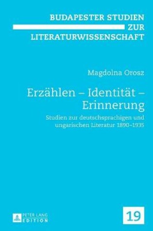 Cover of Erzaehlen - Identitaet - Erinnerung