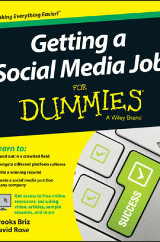 Cover of Getting a Social Media Job For Dummies