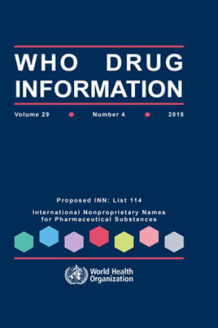 Cover of WHO Drug Information  Vol. 29 No. 4  2015