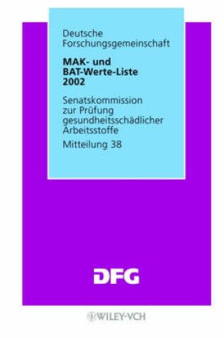 Cover of Mak Und Bat Werte Liste 2002