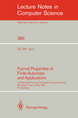 Cover of Formal Properties of Finite Automata and Applications