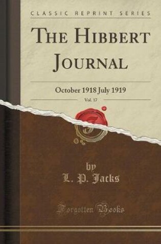 Cover of The Hibbert Journal, Vol. 17
