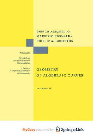 Cover of Geometry of Algebraic Curves