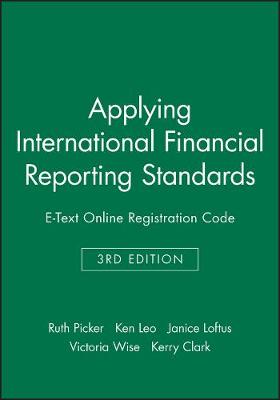 Cover of Applying International Financial Reporting Standards 3E E-Text Online Registration Code