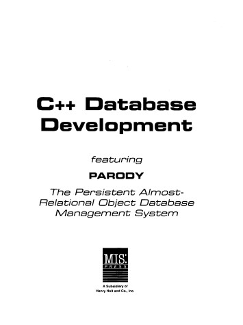 Book cover for C++ Database Development