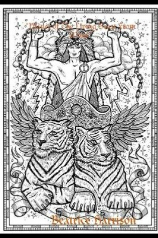 Cover of "Planet of The Living Beast From Mars:" Features 100 Incredible Coloring Pages of Demon Creatures, Zodiac Animals, Centaur Beast, Demon Tattoos, and More for Stress Relief (Adult Coloring Book)