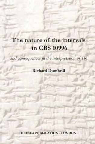 Cover of The nature of the intervals in CBS 10996