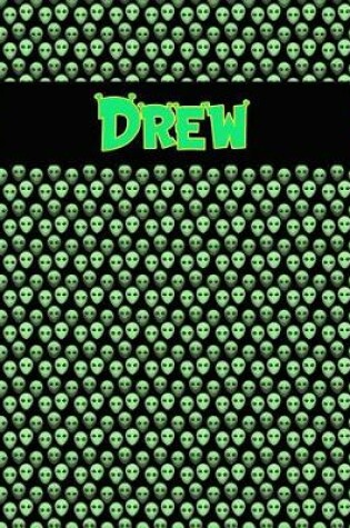 Cover of 120 Page Handwriting Practice Book with Green Alien Cover Drew