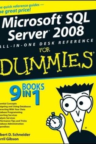 Cover of Microsoft SQL Server 2008 All–in–One Desk Reference For Dummies