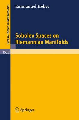 Book cover for Sobolev Spaces on Riemannian Manifolds