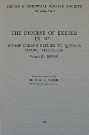 Cover of The Diocese of Exeter in 1821