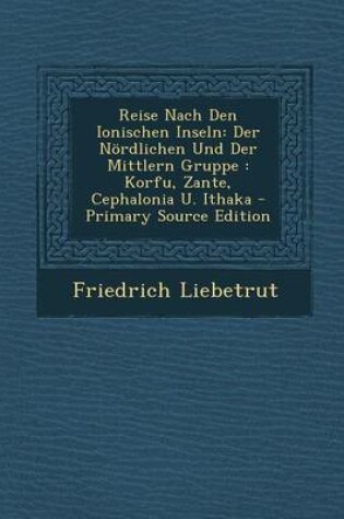 Cover of Reise Nach Den Ionischen Inseln