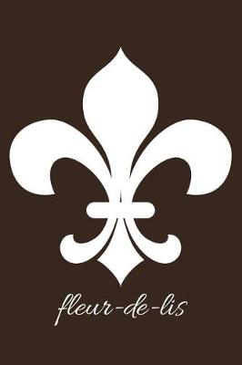 Book cover for fleur-de-lis - Chocolate Lined Notebook with Margins