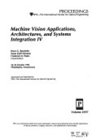 Cover of Machine Vision Applications Architectures & Sy