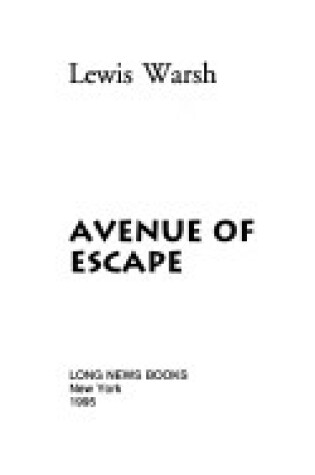 Cover of Avenue of Escape