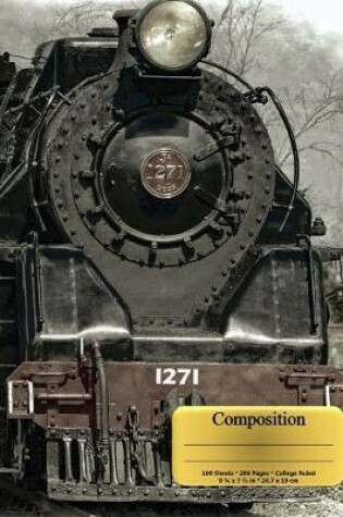 Cover of Locomotive Train Composition Notebook, Narrow Ruled
