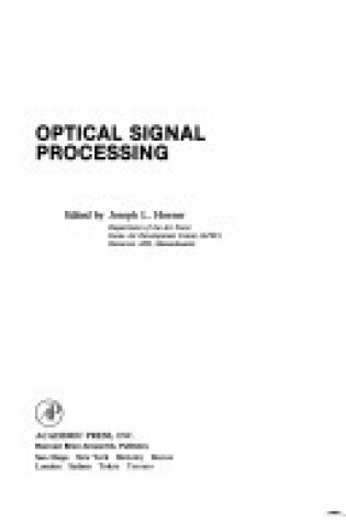 Cover of Optical Signal Processing