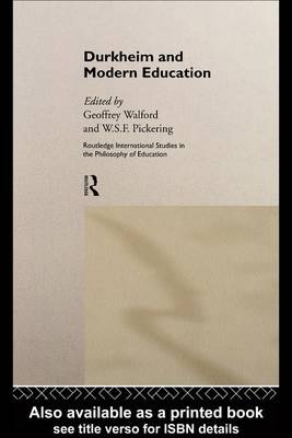 Cover of Durkheim and Modern Education