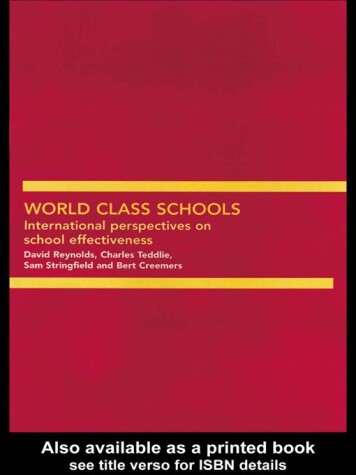 Book cover for World Class Schools