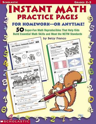 Book cover for Instant Math Practice Pages for Homework - Or Anytime!