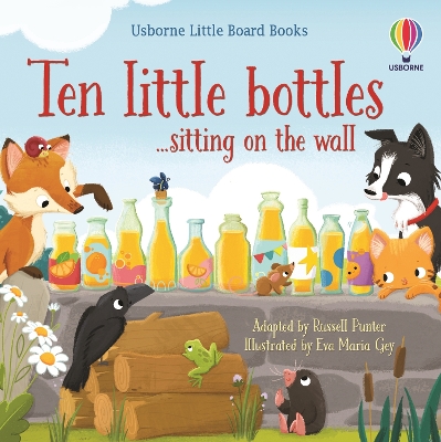 Book cover for Ten little bottles sitting on the wall