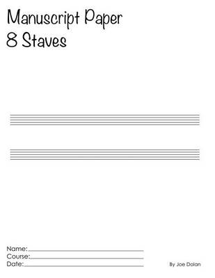 Book cover for Manuscript Paper - 8 Staves