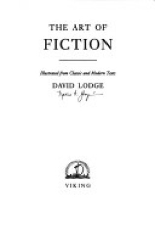 Cover of Lodge David : Art of Fiction (Us)