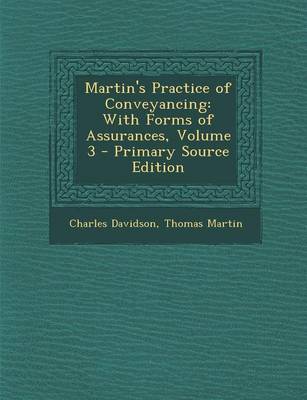 Book cover for Martin's Practice of Conveyancing