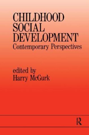 Cover of Childhood Social Development