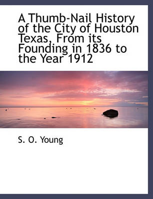 Book cover for A Thumb-Nail History of the City of Houston Texas, from Its Founding in 1836 to the Year 1912