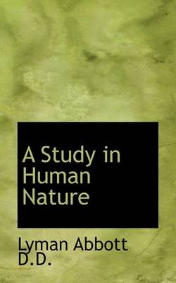 Book cover for A Study in Human Nature