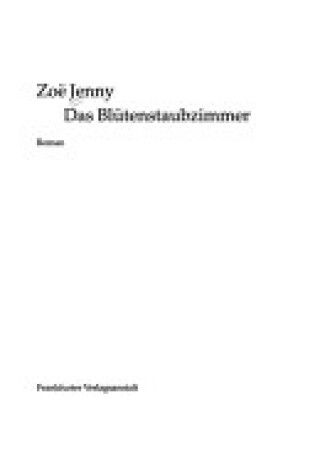 Cover of Das Blutenstaubzimmer